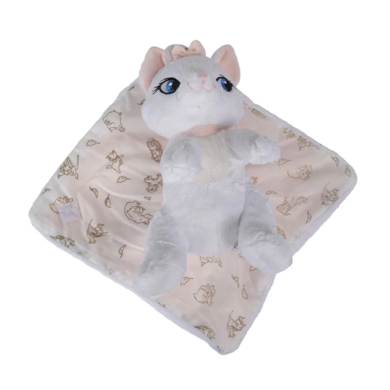 Disney Marie Le Chat Peluche Couverture Blanc Rose 2 Disney Marie Le Chat Peluche Couverture Blanc Rose – Image 2