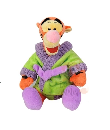 Disney Tigrou Le Tigre Peluche Peignoir Vert Orange Violet 30 Cm 1 Disney Tigrou Le Tigre Peluche Peignoir Vert Orange Violet 30 Cm