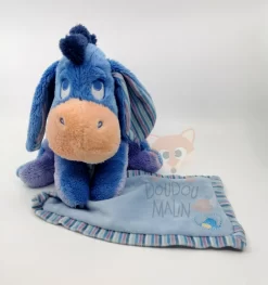 Disney - Bourriquet L'âne - Peluche Avec Doudou Bleu Violet 25 Cm