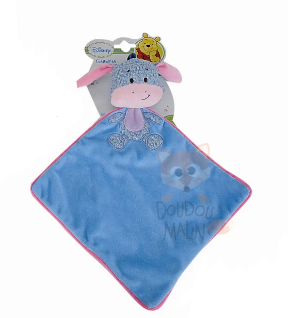 Disney Bourriquet L'âne Doudou Plat Tricot Bleu Rose 1 Disney Bourriquet L'âne Doudou Plat Tricot Bleu Rose
