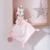 Disney Marie Le Chat Doudou Mouchoir Good Night Sweet & Lovely Rose Blanc