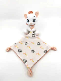 Disney - Marie Le Chat - Aristochat Doudou Mouchoir Blanc Rose
