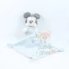 Disney Mickey La Souris Doudou Mouchoir Bleu Gris Mouton