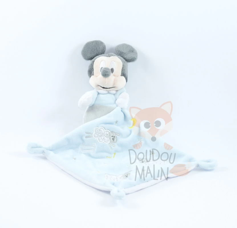 Disney Mickey La Souris Doudou Mouchoir Bleu Gris Mouton 1 Disney Mickey La Souris Doudou Mouchoir Bleu Gris Mouton