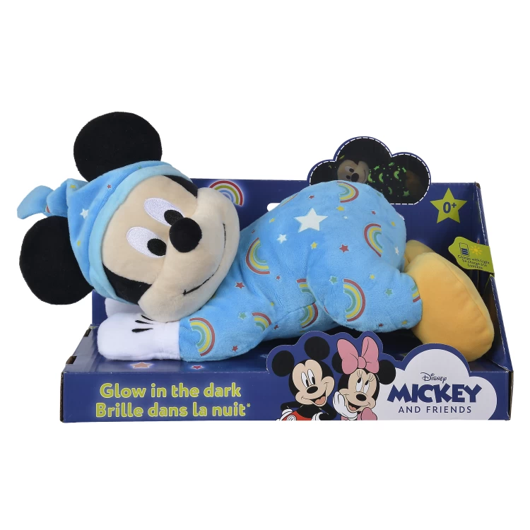 Disney Mickey La Souris Peluche Couchée Bleu Luminescente 30 Cm 1 Disney Mickey La Souris Peluche Couchée Bleu Luminescente 30 Cm