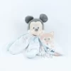 Disney Mickey La Souris Doudou Pétale Bleu Blanc Mouton