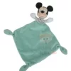 Disney Mickey La Souris Doudou Plat Bleu Vert Gris Rayé