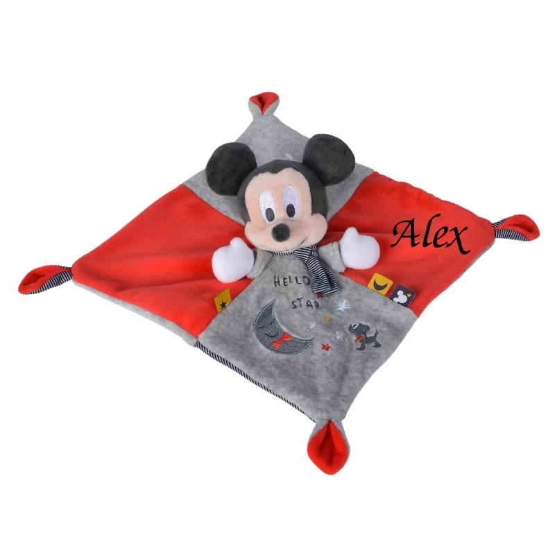 Disney Mickey La Souris Doudou Plat Stary Night Rouge Gris 25 Cm 2 Disney Mickey La Souris Doudou Plat Stary Night Rouge Gris 25 Cm – Image 2