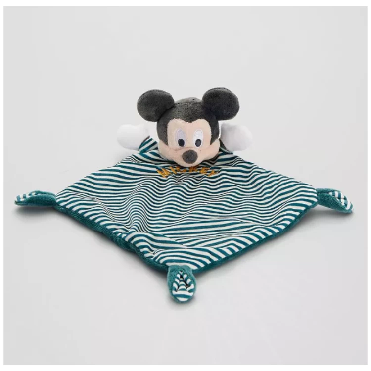 Disney Mickey La Souris Doudou Plat Vert Rayé 25 Cm 2 Disney Mickey La Souris Doudou Plat Vert Rayé 25 Cm – Image 2