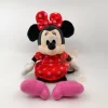Disney - Minnie La Souris - Peluche Robe Rouge Pois Rose 25 Cm