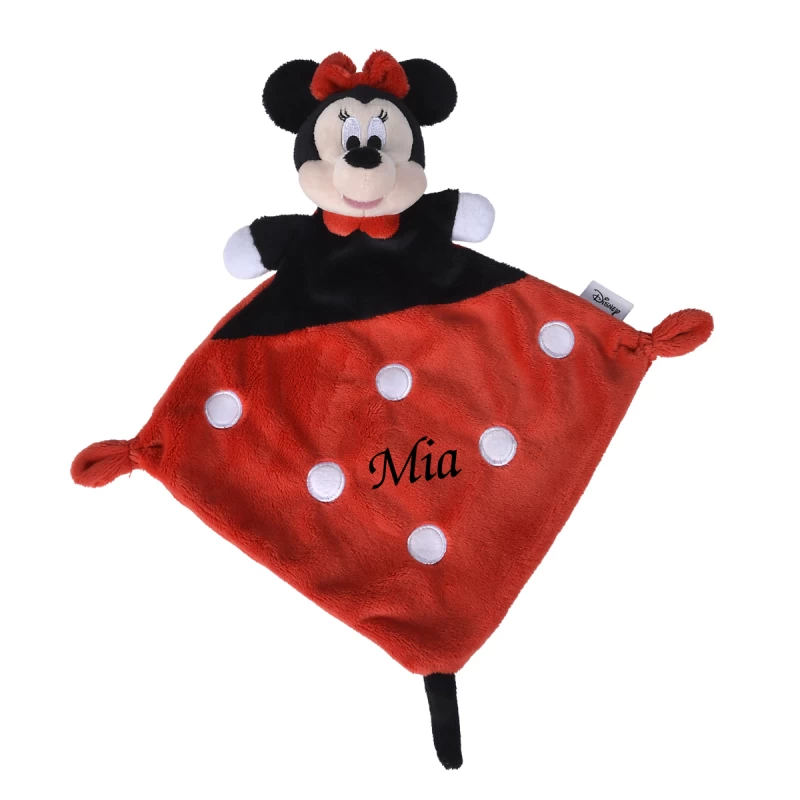 Disney - Minnie La Souris - Doudou Plat Rouge Noir 25 Cm 1 Disney - Minnie La Souris - Doudou Plat Rouge Noir 25 Cm