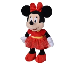 Disney Minnie La Souris Peluche Robe Rouge à Paillette 25 Cm