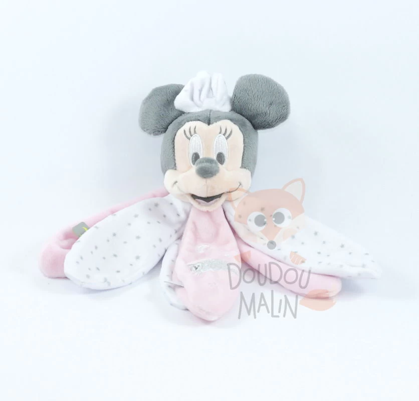 Disney Minnie La Souris Doudou Pétale Rose Blanc Mouton 1 Disney Minnie La Souris Doudou Pétale Rose Blanc Mouton