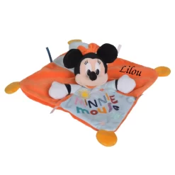 Disney Minnie La Souris Doudou Plat Indigo Dreams Orange Bleu 25 Cm