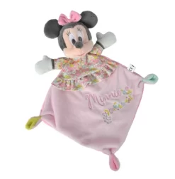 Disney Minnie La Souris Doudou Plat Liberty Rose Fleur