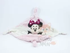 Disney Minnie La Souris Doudou Plat Rose Beige