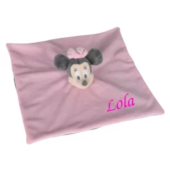 Disney Minnie La Souris Doudou Plat Rose Gris 25 Cm -Disney minnie20souris20plat20rose20gris202520cm 2