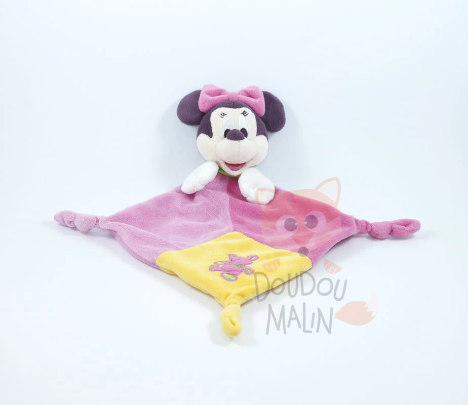 Disney Minnie La Souris Doudou Plat Rose Jaune Ours 1 Disney Minnie La Souris Doudou Plat Rose Jaune Ours