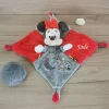 Disney Minnie La Souris Doudou Plat Stary Night Rouge Gris 25 Cm