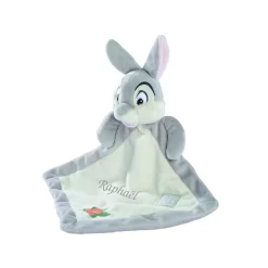 Disney - Panpan Le Lapin - Doudou Plat Gris Beige Fleur 25 Cm