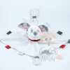 Disney Doudou Plat Dalmatien Chien Blanc Gris Rouge