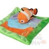 Disney Doudou Plat Némo Vert Orange Bleu Violet Bulle