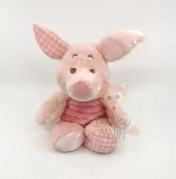 Disney - Porcinet Le Cochon - Mini Peluche Rose Vichy 20 Cm