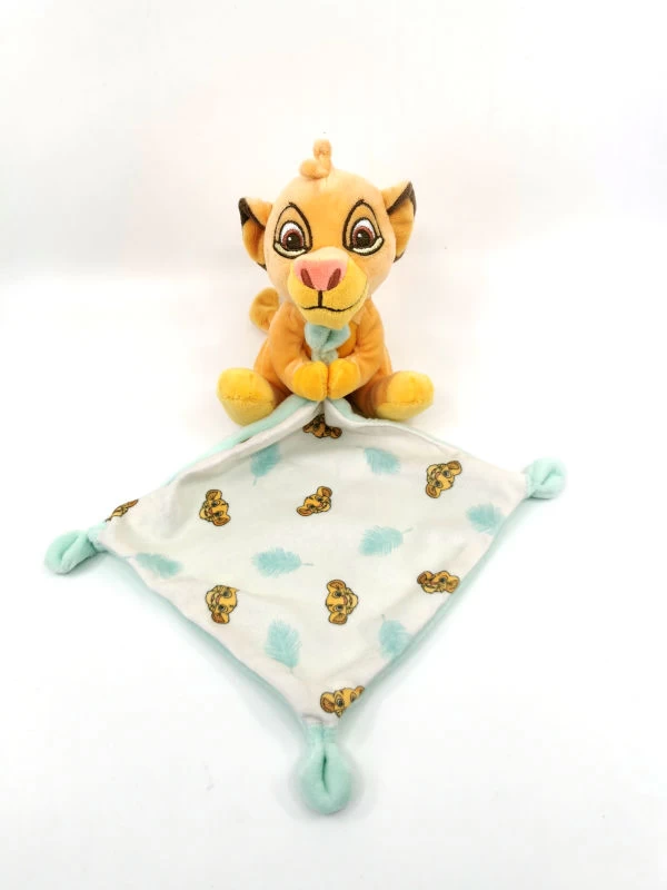 Disney - Simba Le Lion - Doudou Mouchoir Vert Jaune 25 Cm 1 Disney - Simba Le Lion - Doudou Mouchoir Vert Jaune 25 Cm