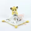 Disney Simba Le Lion Doudou Mouchoir Hello Little King Blanc Jaune 25 Cm