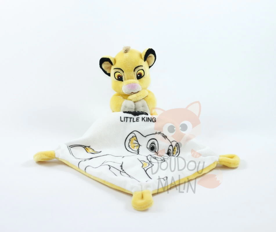 Disney Simba Le Lion Doudou Mouchoir Hello Little King Blanc Jaune 25 Cm 1 Disney Simba Le Lion Doudou Mouchoir Hello Little King Blanc Jaune 25 Cm