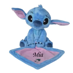 Disney Stitch Peluche Avec Doudou Bleu Rose Palmier 25 Cm