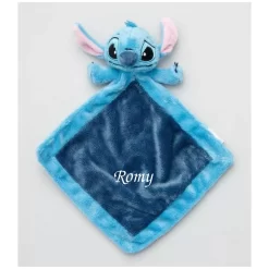 Disney Stitch Doudou Plat Bleu Turquoise 30 Cm