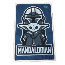 Disney The Mandalorian - Couverture Plaid Sherpa Grogu 150 X 100 Cm