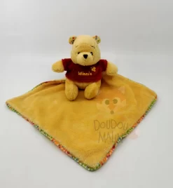 Disney - Winnie L'ourson - Mini Peluche Avec Doudou Jaune Rouge 25 Cm