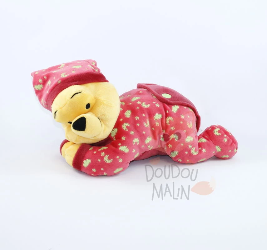 Disney Winnie L'ourson Peluche Allongée Luminescente Rouge 1 Disney Winnie L'ourson Peluche Allongée Luminescente Rouge