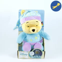 Disney Winnie L'ourson Peluche Luminescente Bleu Violet étoile