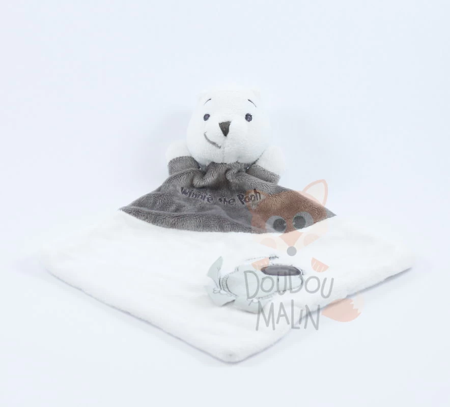 Disney Winnie The Pooh Doudou Plat Gris Blanc Abeille 1 Disney Winnie The Pooh Doudou Plat Gris Blanc Abeille